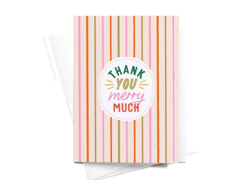 Thank You Merry Much Folded Greeting Note Set