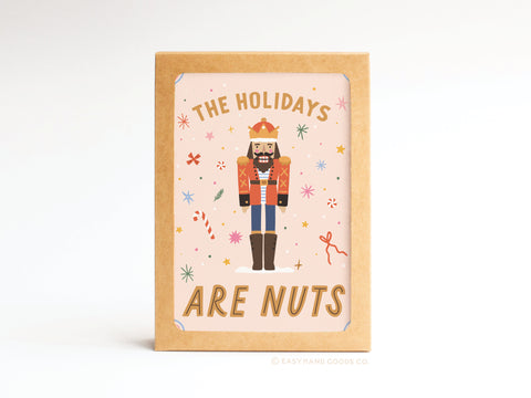 The Holidays Are Nuts Nutcracker Folded Greeting Note Set