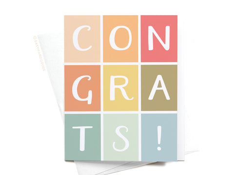 Congrats Colorblocks Greeting Card