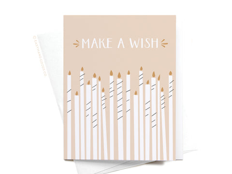 Make a Wish Birthday Candles Greeting Card - Onderkast Studio