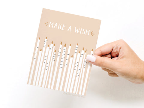 Make a Wish Birthday Candles Greeting Card
