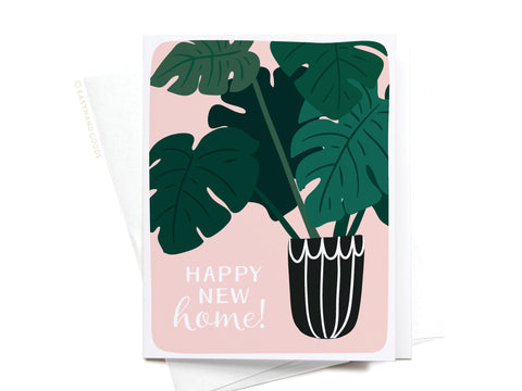 Happy New Home House Plant Greeting Card