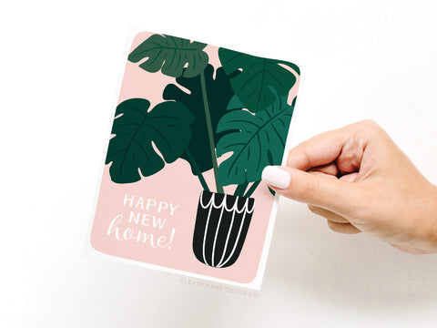 Happy New Home House Plant Greeting Card - Onderkast Studio
