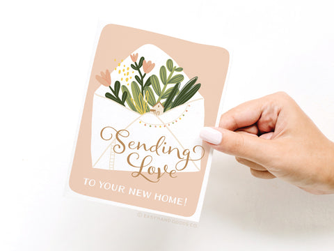 Sending Love to Your New Home Greeting Card - Onderkast Studio