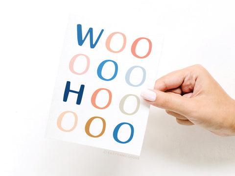 WooHoo Typography Greeting Card