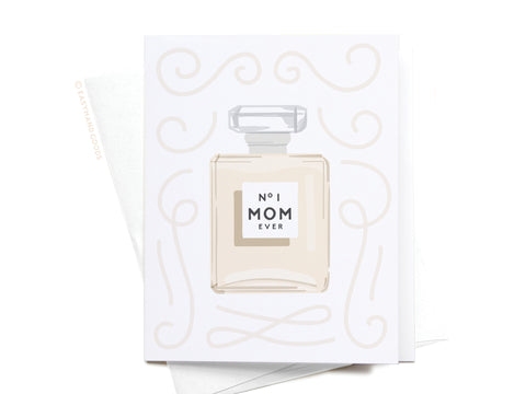 No. 1 Mom Ever Perfume Bottle Greeting Card