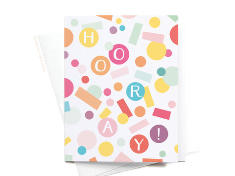 Hooray Confetti Greeting Card