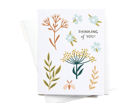 Thinking of You Soft Florals Greeting Card