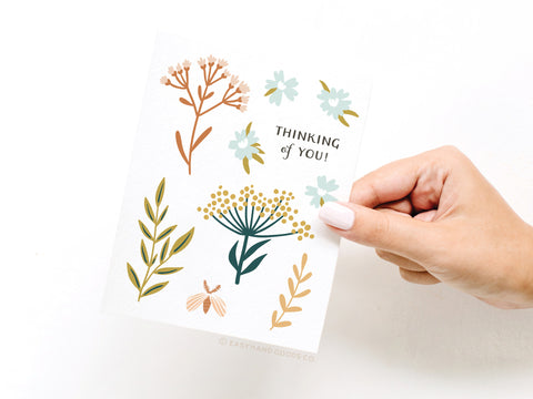 Thinking of You Soft Florals Greeting Card