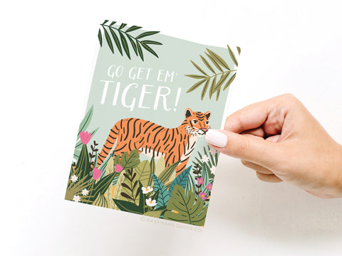 Go Get ‘Em Tiger Greeting Card