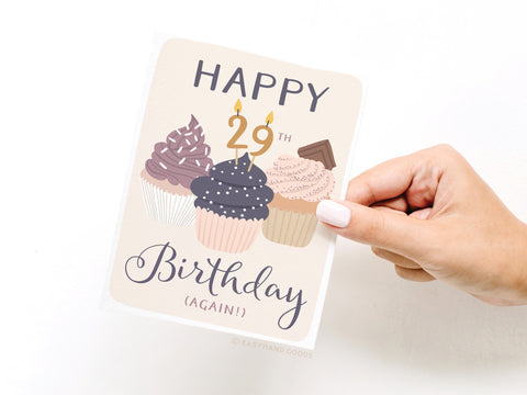 Happy 29th Birthday Again Greeting Card