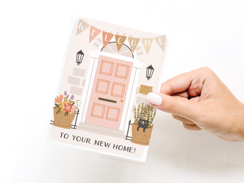 Welcome to Your New Home Door Greeting Card