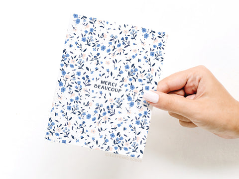 Merci Beaucoup Floral Greeting Card