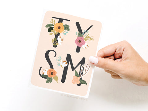 TYSM Floral Greeting Card