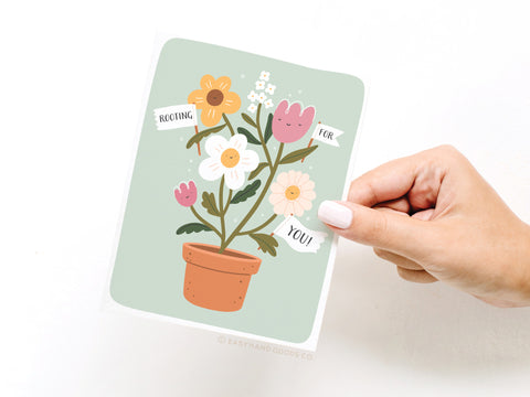 Rooting For You Flowers Greeting Card