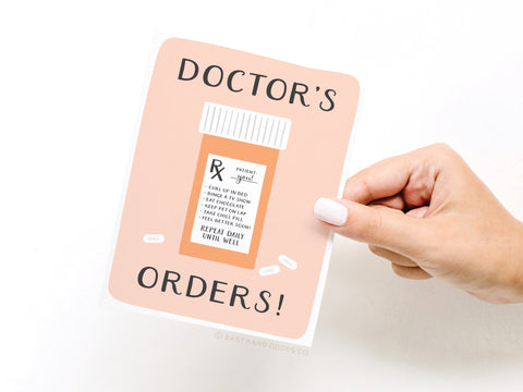 Doctor’s Orders Pill Bottle Greeting Card