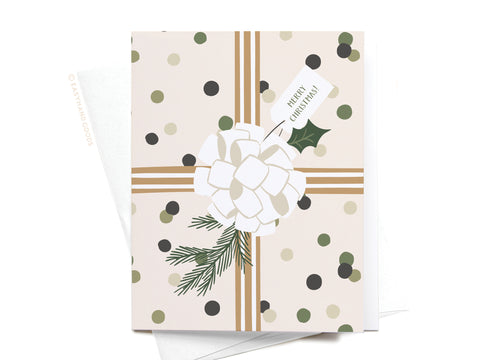 Merry Christmas Gift Wrapping Greeting Card