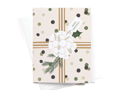 Merry Christmas Gift Wrapping Greeting Card
