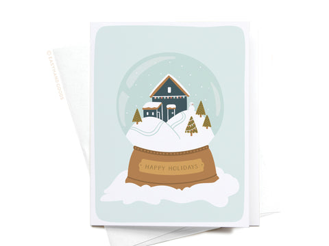 Happy Holidays Snowglobe Greeting Card