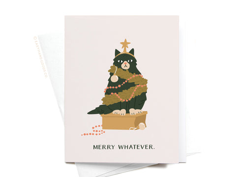 Merry Whatever Cat Greeting Card