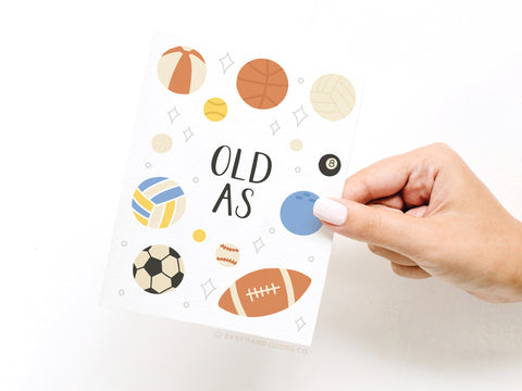 Old As Balls Greeting Card - Onderkast Studio