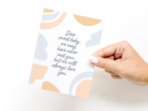 Dear Sweet Baby Miscarriage Greeting Card - Onderkast Studio