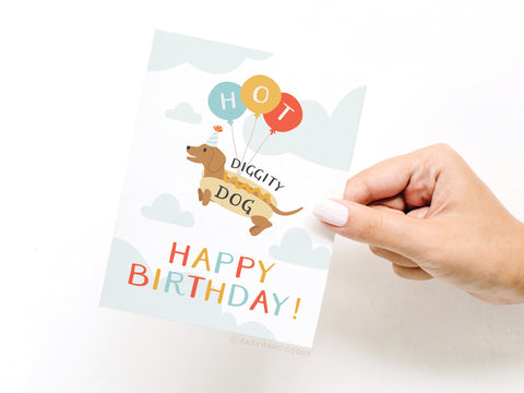 Hot Diggity Dog Greeting Card