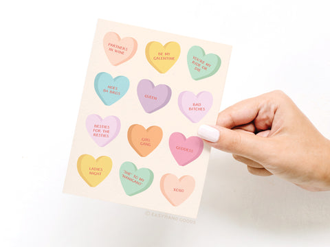 Galentine’s Candy Hearts Greeting Card
