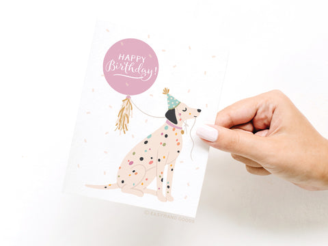 Happy Birthday Dalmatian Greeting Card