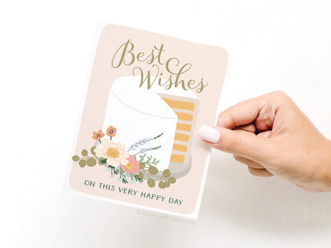 Best Wishes Cake Greeting Card - Onderkast Studio