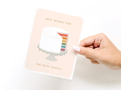 Best Wishes Rainbow Cake Greeting Card - Onderkast Studio