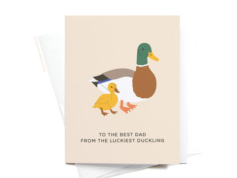 Lucky Duckling Mallard Duck Dad Greeting Card