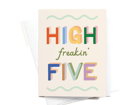 High Freakin’ Five Greeting Card - Onderkast Studio