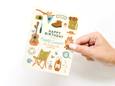 Happy Birthday to the Happy Camper Greeting Card