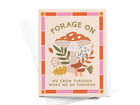 Forage On Mushroom Greeting Card - Onderkast Studio