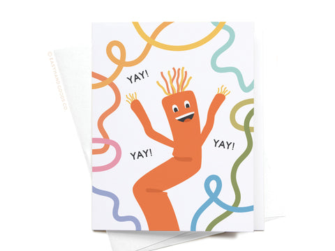Yay Wacky Waving Inflatable Tube Man Greeting Card - Onderkast Studio