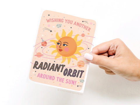 Radiant Orbit Around the Sun Greeting Card - Onderkast Studio