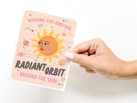 Radiant Orbit Around the Sun Greeting Card