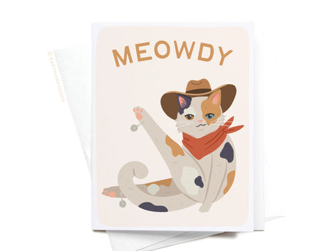 Meowdy Greeting Card