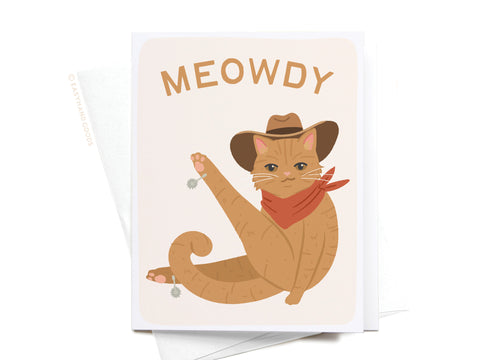 Meowdy Greeting Card