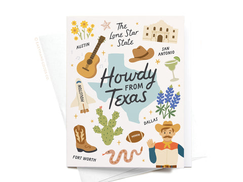 Howdy From Texas Greeting Card