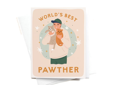 World's Best Pawther Greeting Card