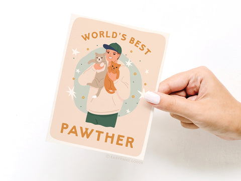 World's Best Pawther Greeting Card