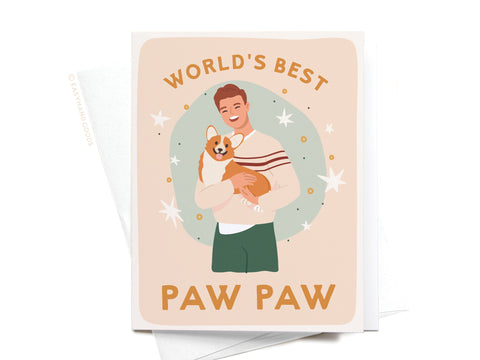 World's Best Paw Paw Greeting Card
