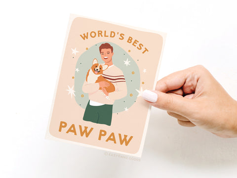 World's Best Paw Paw Greeting Card