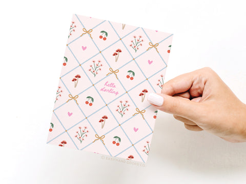 Hello Darling Coquette Greeting Card