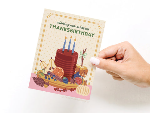 Happy Thanksbirthday Greeting Card