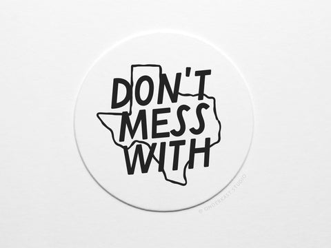 Don't Mess With Letterpress Coaster Set