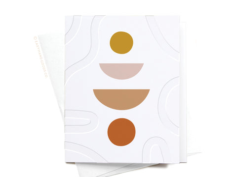 Blank Modern Shapes Letterpress Greeting Card - FINAL STOCK