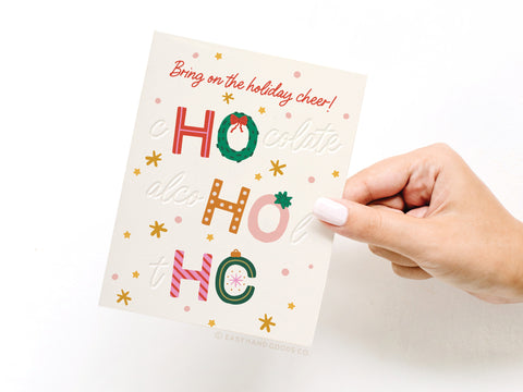 Naughty Holiday Cheer Letterpress Greeting Card